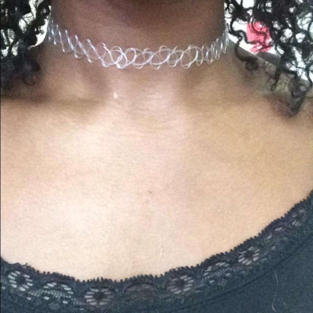 White Tattoo Choker